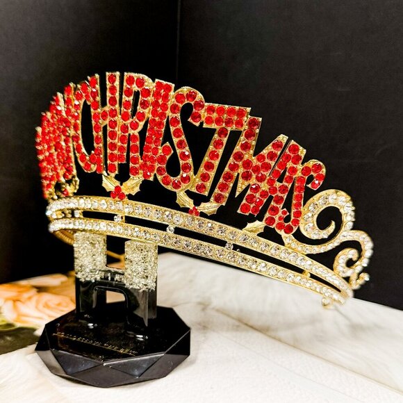 Merry Christmas Crown, Christmas Decor, Christmas Tree Topper, Christmas Gift - Picture 5 of 9